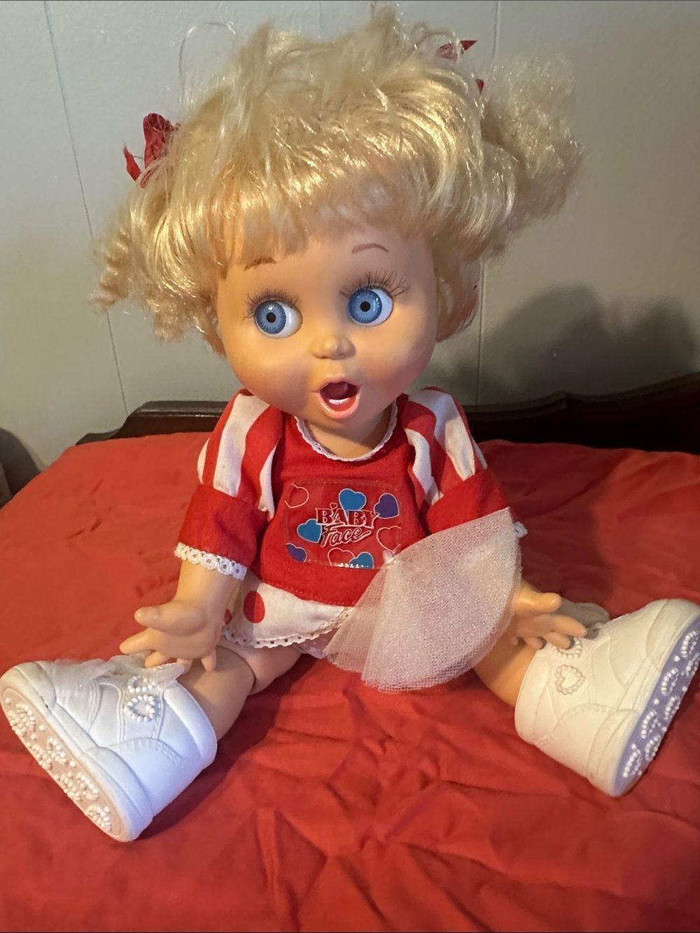 Vintage 1990 Galoob Baby Face Doll So Surprised Susie.